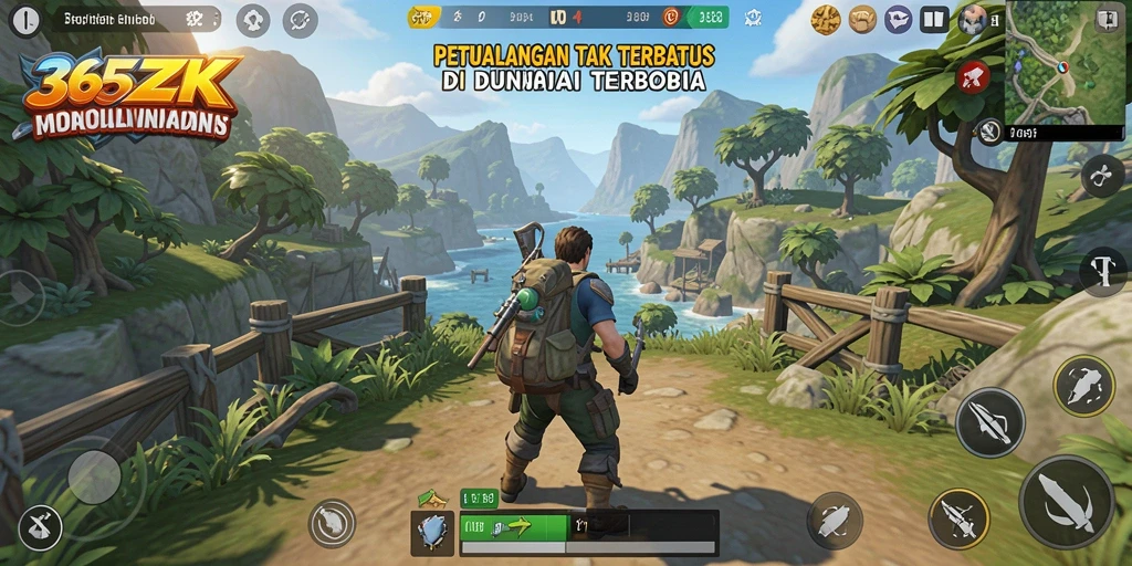 Tampilan gameplay 365ZK yang menakjubkan di dunia terbuka.