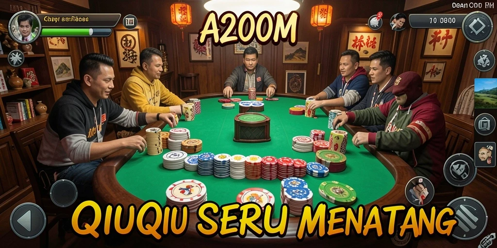 Screenshot A200M menampilkan gameplay QiuQiu yang seru dan mengasyikkan.