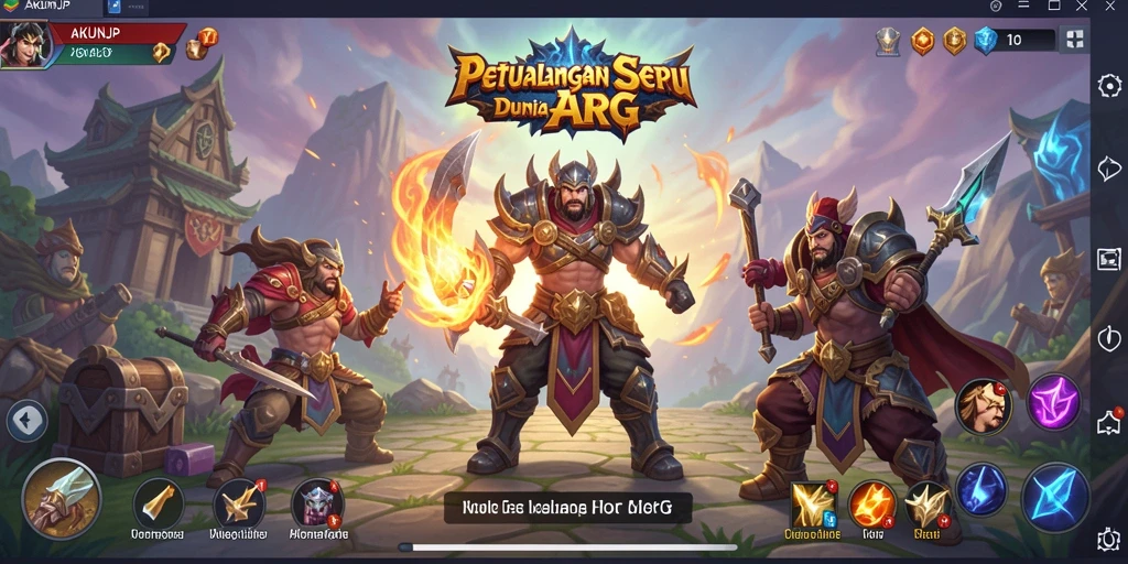 Screenshot dari gameplay seru AKUNJP yang menampilkan karakter dan pertarungan.