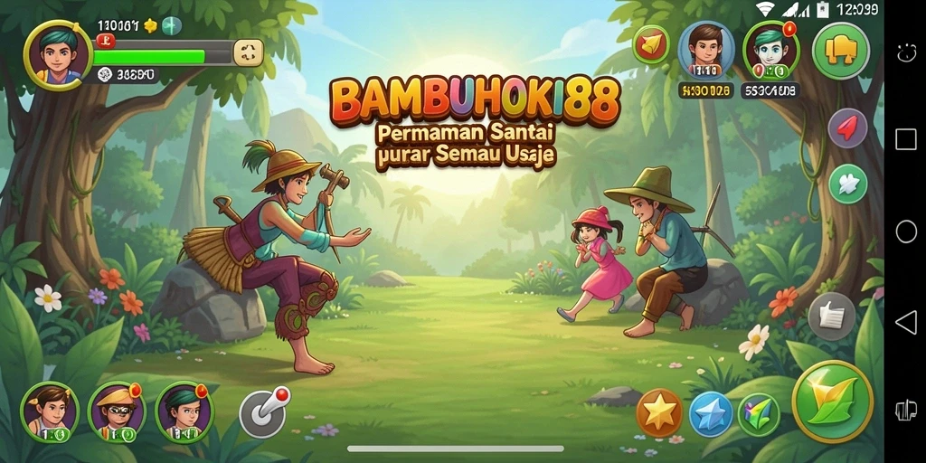 Tangkapan layar gameplay <strong>BAMBUHOKI88</strong> yang penuh warna dan menarik.