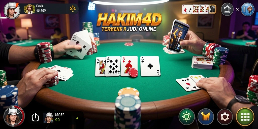 Tampilan menarik dalam permainan poker HAKIM4D.