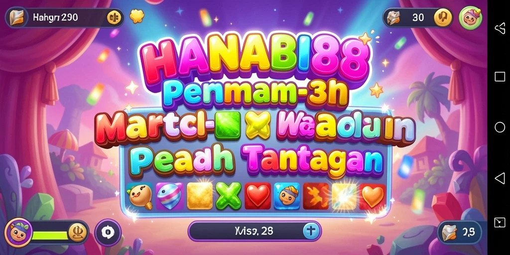 Tampilan grafis menarik dari gameplay HANABI88 dengan permata berwarna.