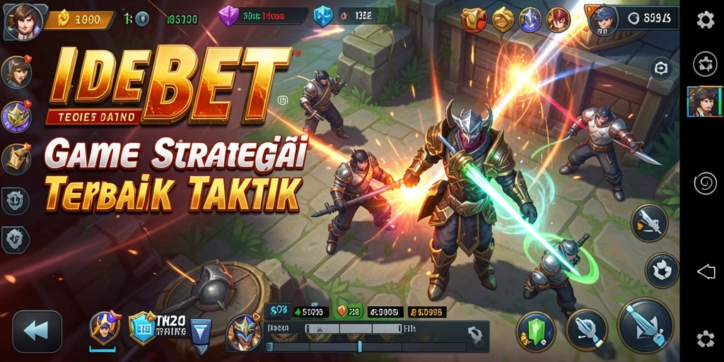 Tampilan gameplay strategi dalam IDEBET yang menarik dan dinamis.