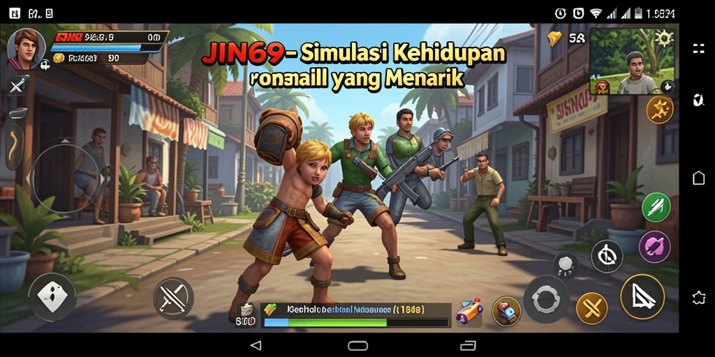 Tampilan menarik gameplay JIN69 saat pemain menjelajahi dunia virtual.