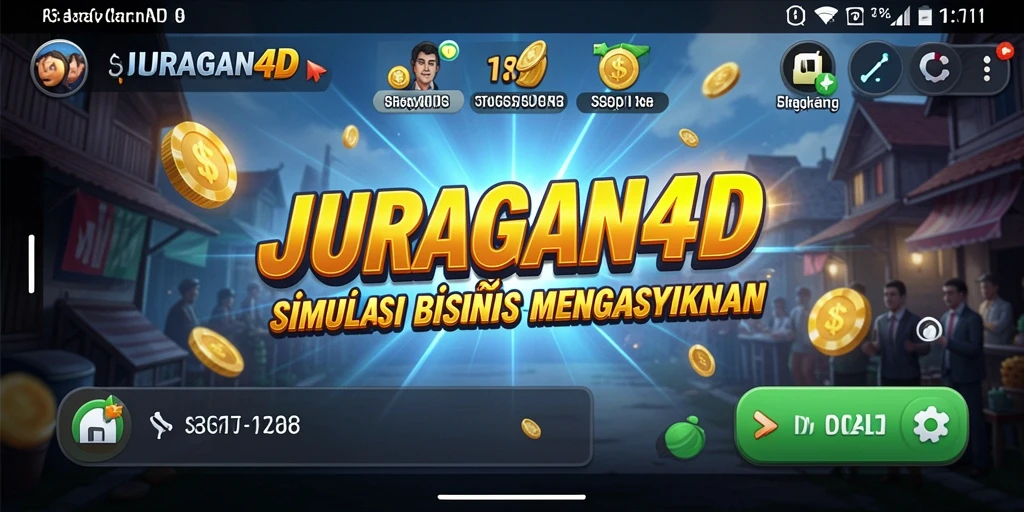 Screenshot gameplay JURAGAN4D yang menunjukkan dinamika bisnis yang seru.