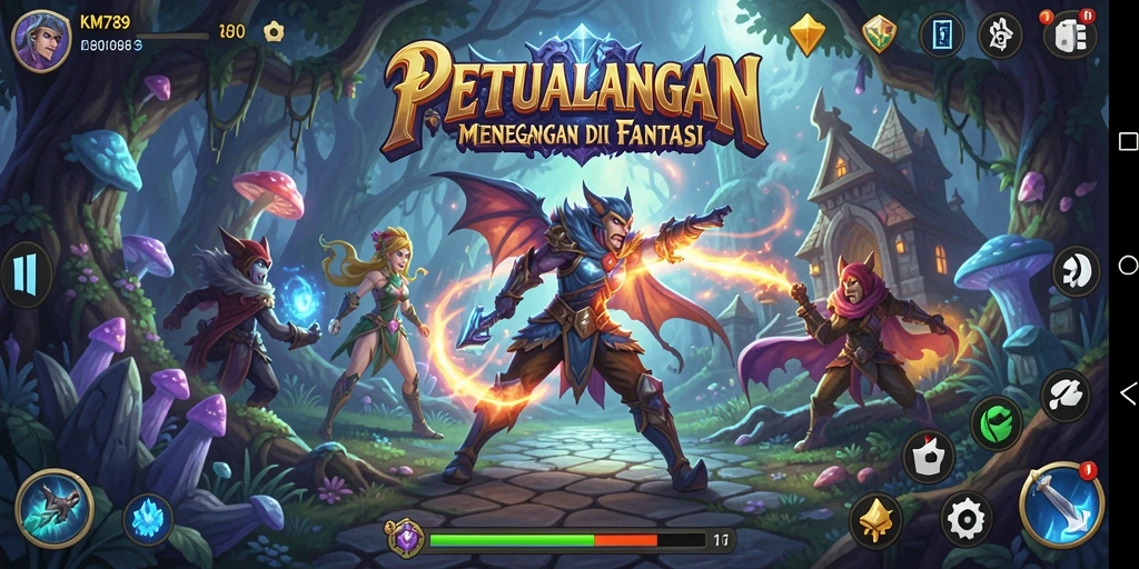 Screenshot menampilkan aksi mendebarkan dalam game Adventure.