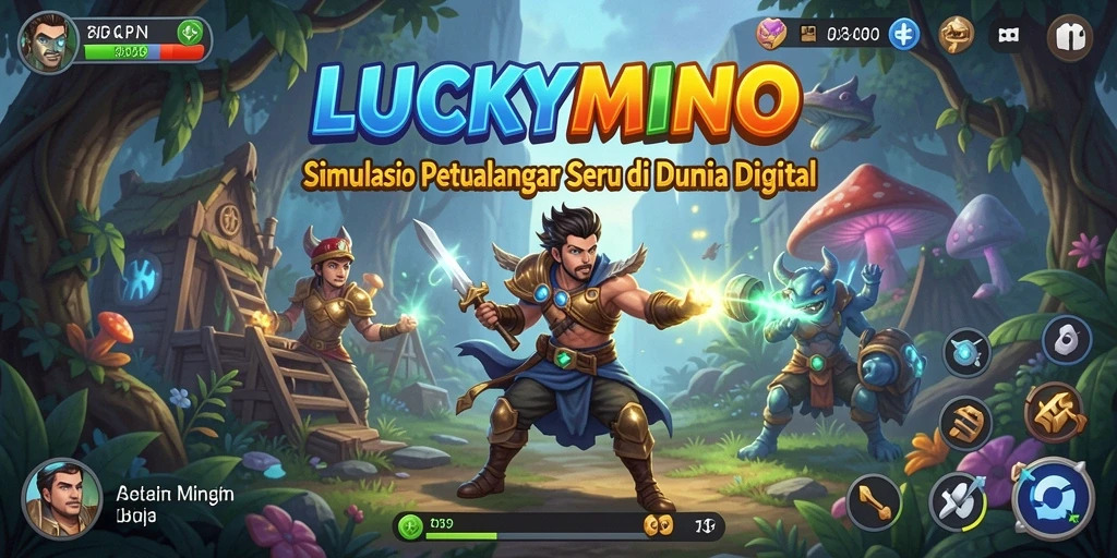 Tampilan utama dari gameplay <strong>LUCKYMINO</strong> yang penuh warna dan interaktif.
